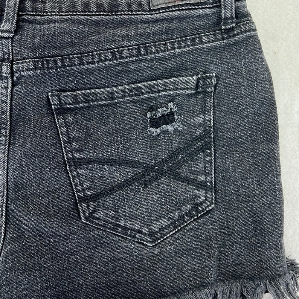 Aeropostale Black Jean Shorts High Waisted Shorty Distressed Womens Size 6